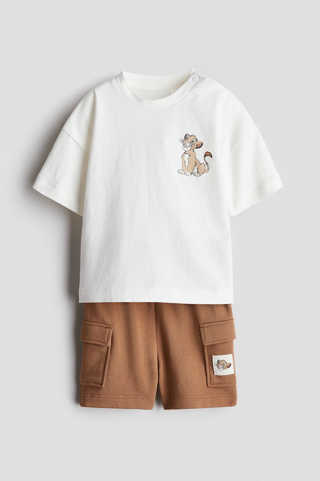 

Комплект из 2 предметов: футболка и шорты H&M, мультиколор