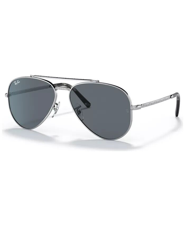 

Солнцезащитные очки унисекс, RB3625 NEW AVIATOR Ray-Ban, серебро