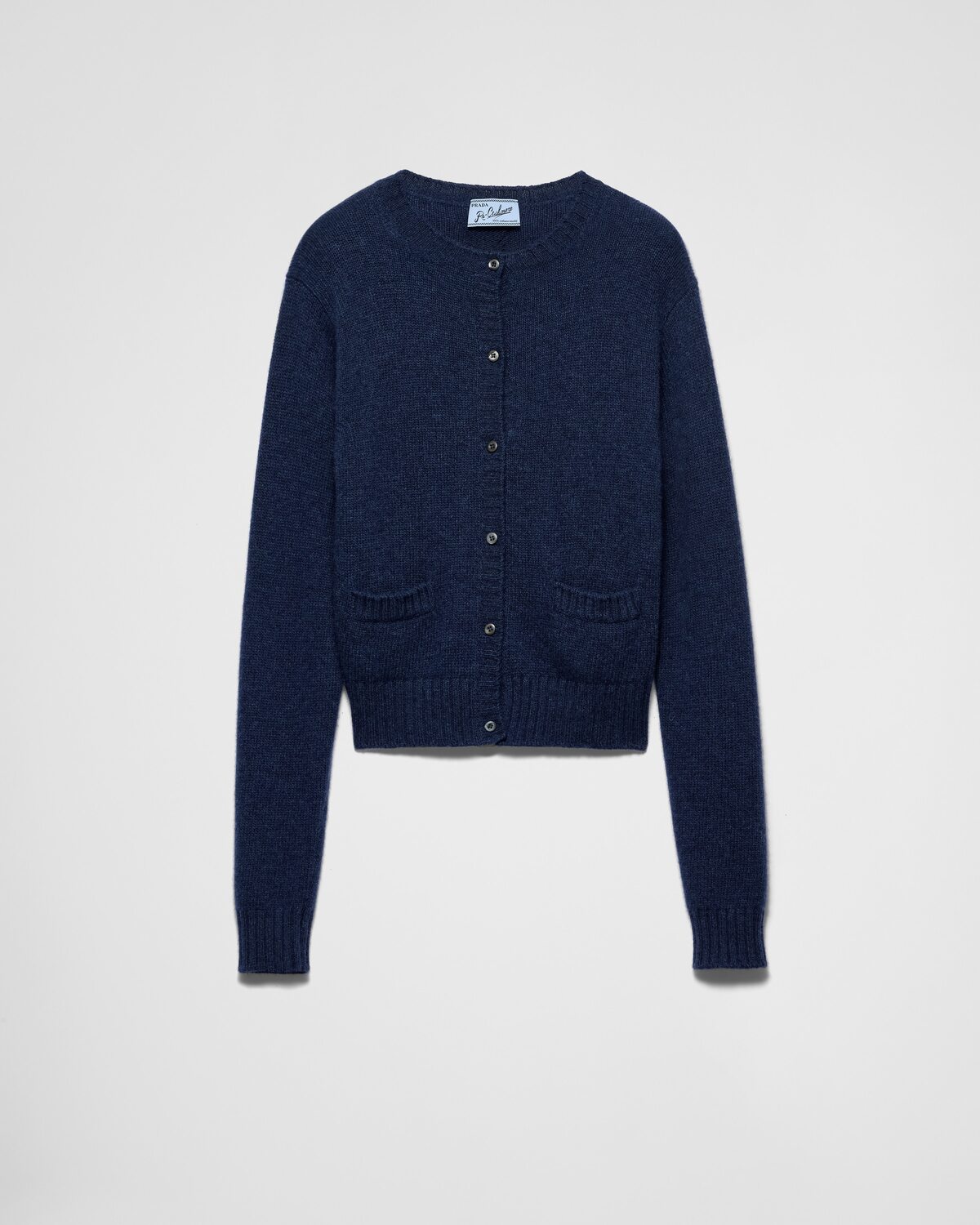 

Кардиган из переработанного кашемира Prada, темно-синий
