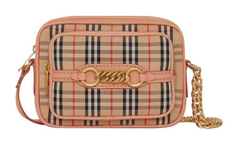 

Burberry Кожаная сумка для фотоаппарата, сумка-мессенджер, сумка через плечо, сумка через плечо, обычная женская розовая