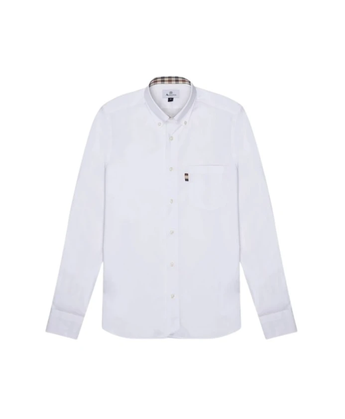 

Оксфордская рубашка с карманом Aquascutum, белый