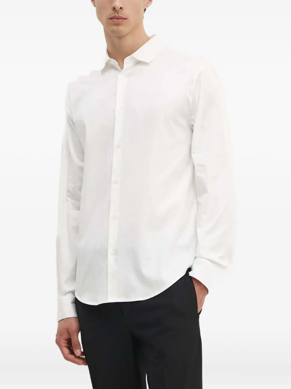 

Рубашка с длинными рукавами на пуговицах Armani Exchange, нейтральный