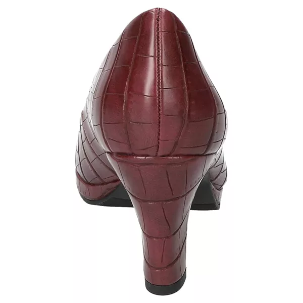 Женские туфли-лодочки Equinox на платформе Easy Street, цвет burgundy croco — фото 3