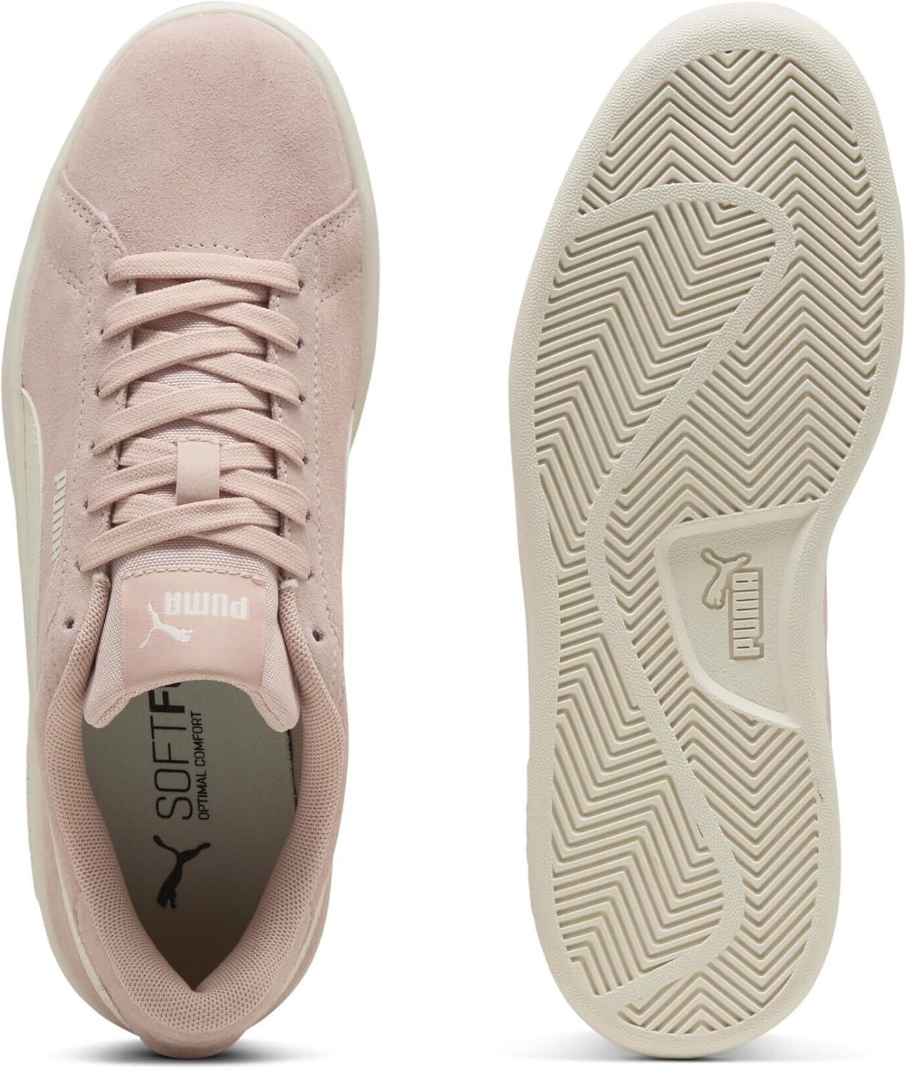 Мужские низкие кроссовки PUMA, белый/розовый — фото 4