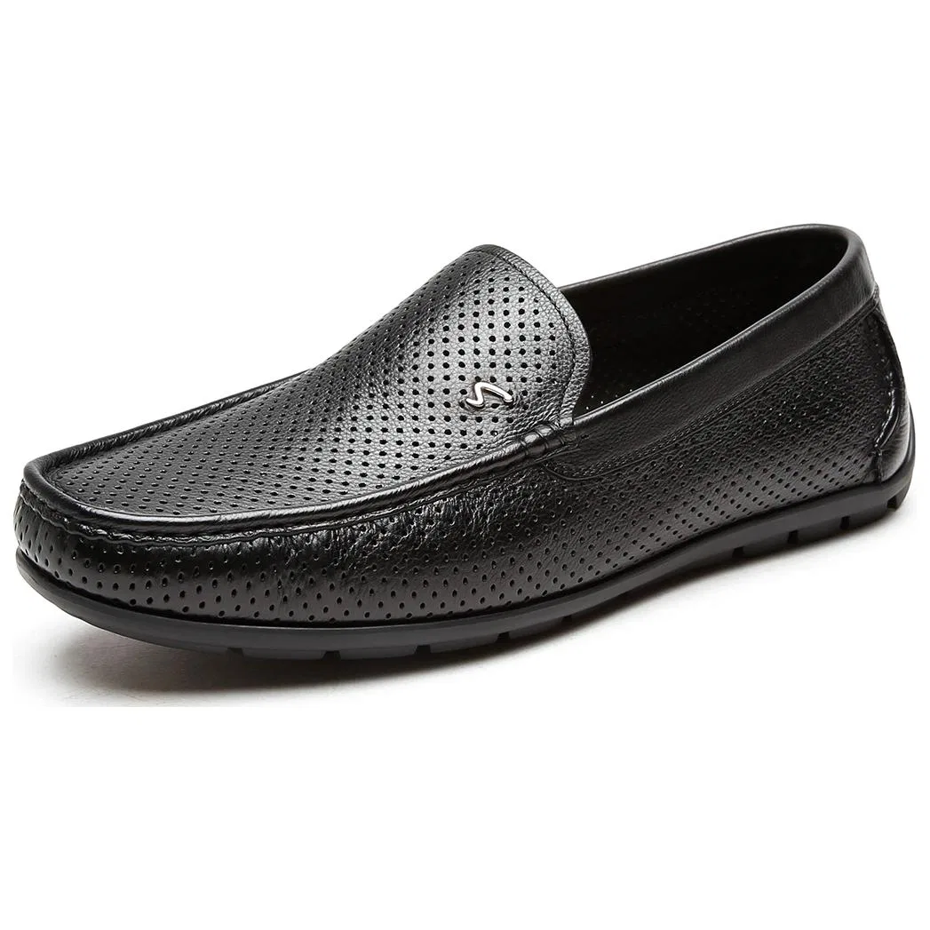 Satchi Top Grain Cow Leather Men's Casual Shoes Men's Black — фото 3