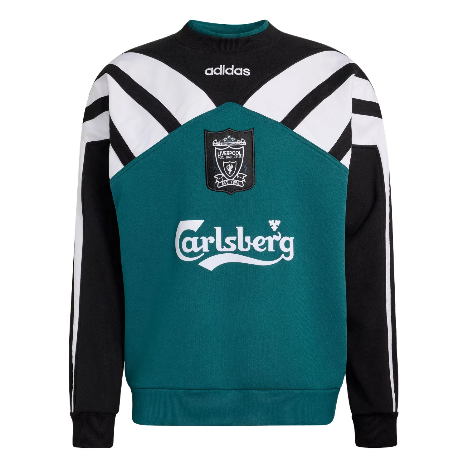 Свитшот мужской x LIVERPOOL FC SWEAT CREW 95 Adidas, Noble Green/Black