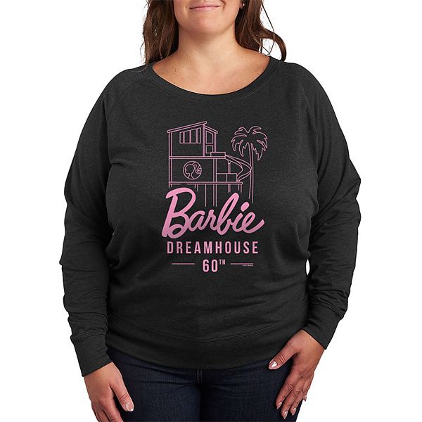 

Футболка с длинным рукавом French Terry Plus Size Dreamhouse 60th Barbie, Heather Charcoal
