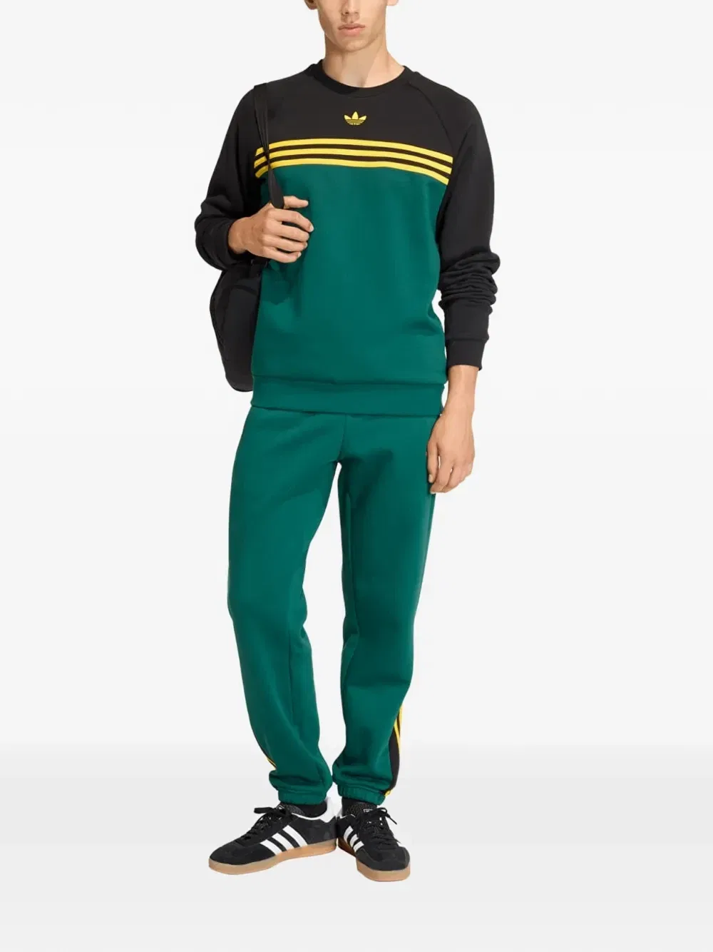 Толстовка с круглым вырезом adidas, зеленый — фото 2