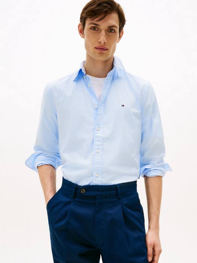 Флекс рубашка Regular Fit из поплина Tommy Hilfiger, Sweet Blue
