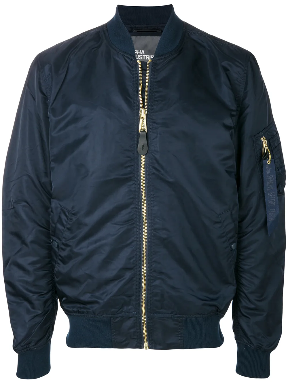 

Куртка-бомбер модели "оверсайз" Alpha Industries, синий