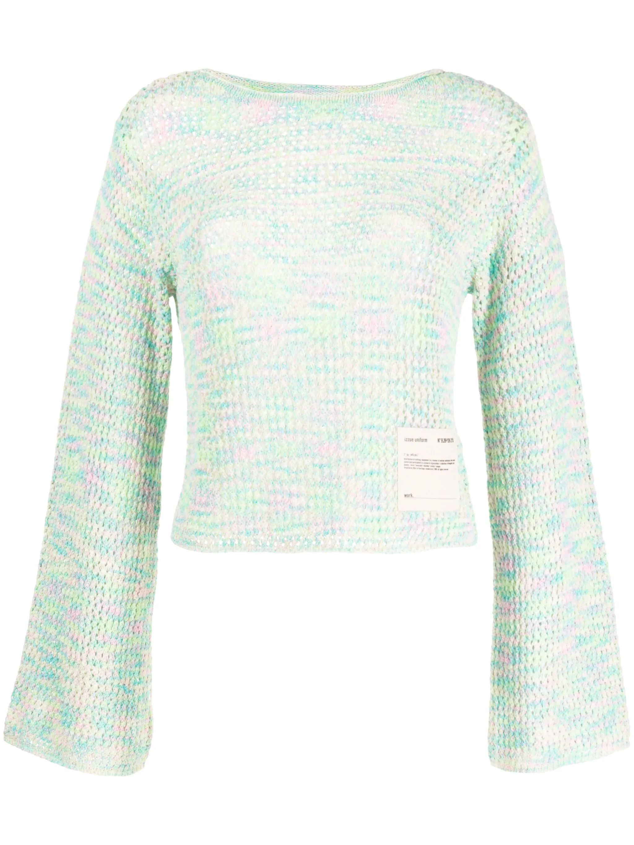 

Укороченный джемпер в технике кроше Izzue, мультиколор