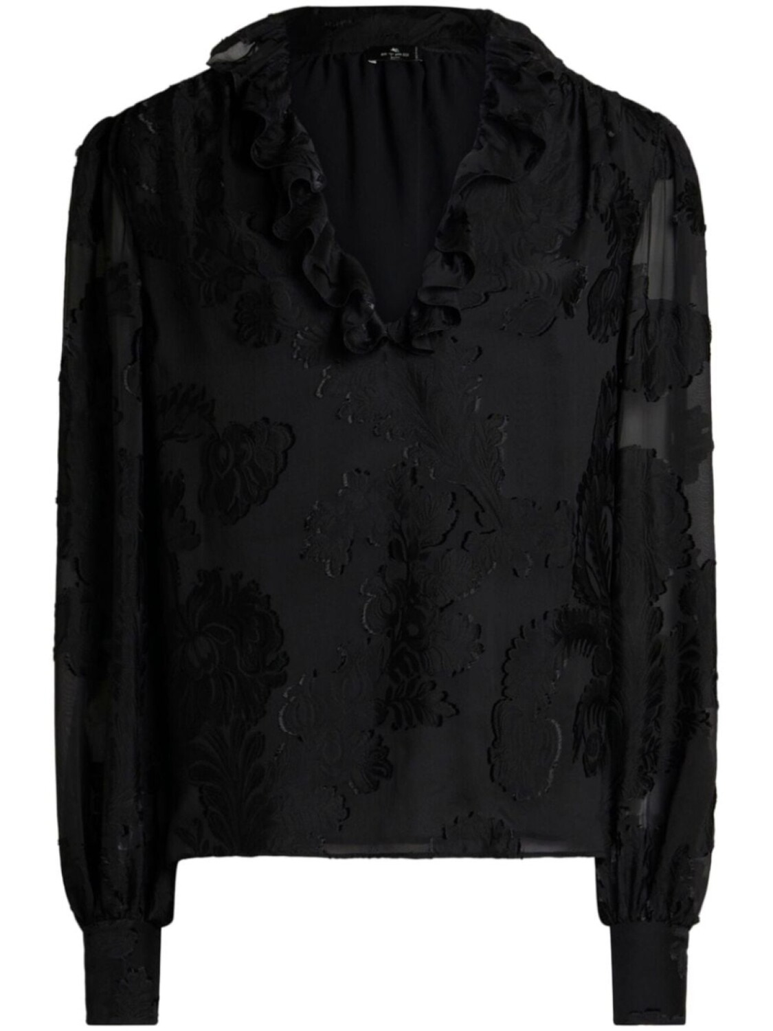 

ETRO жаккардовая блузка, черный