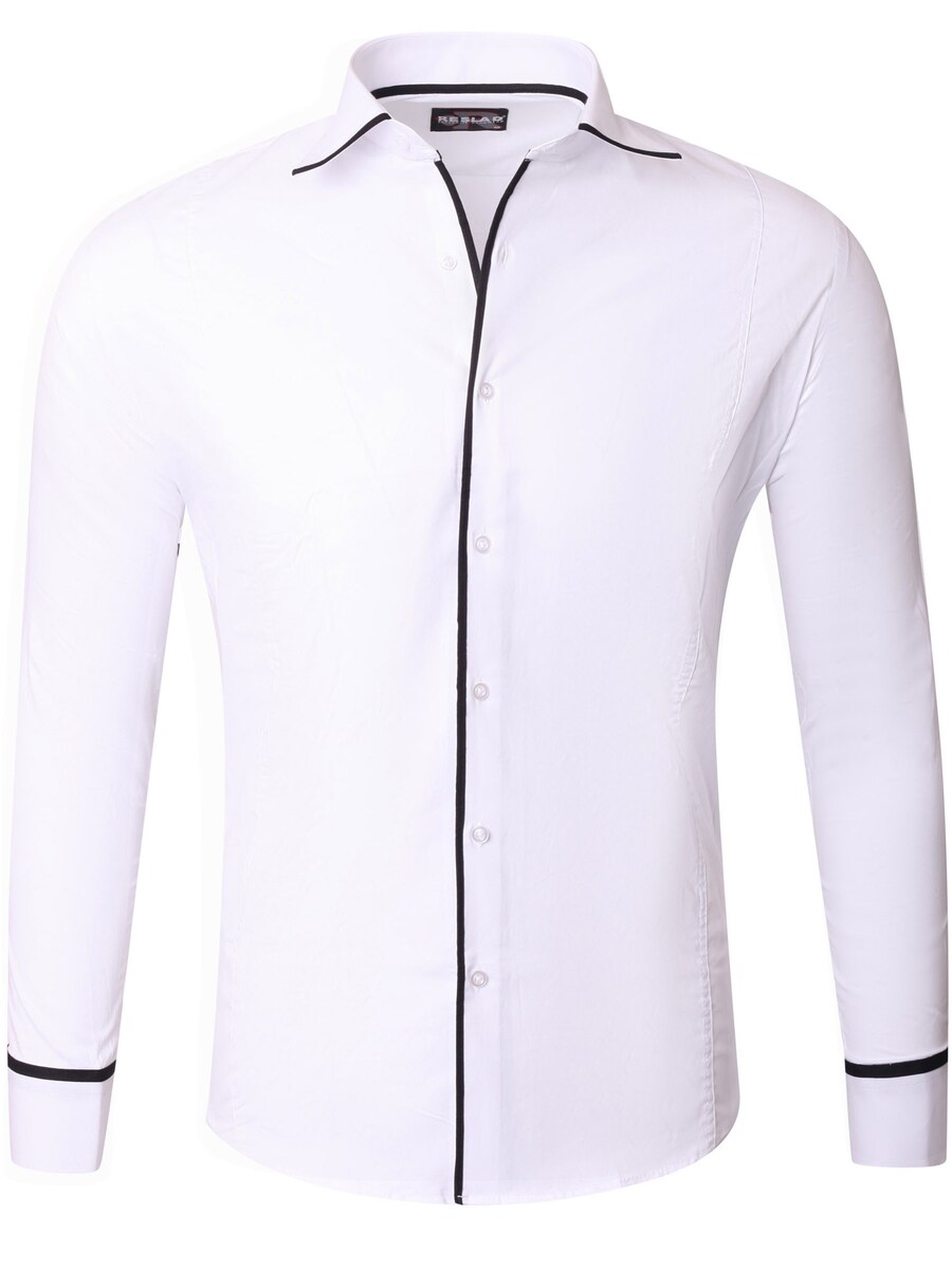 

Рубашка Slim Fit на пуговицах Reslad RS7118, белый