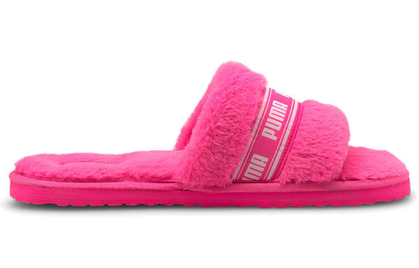 Тапочки fluff slides 'fluo pink' Puma, розовый — фото 3