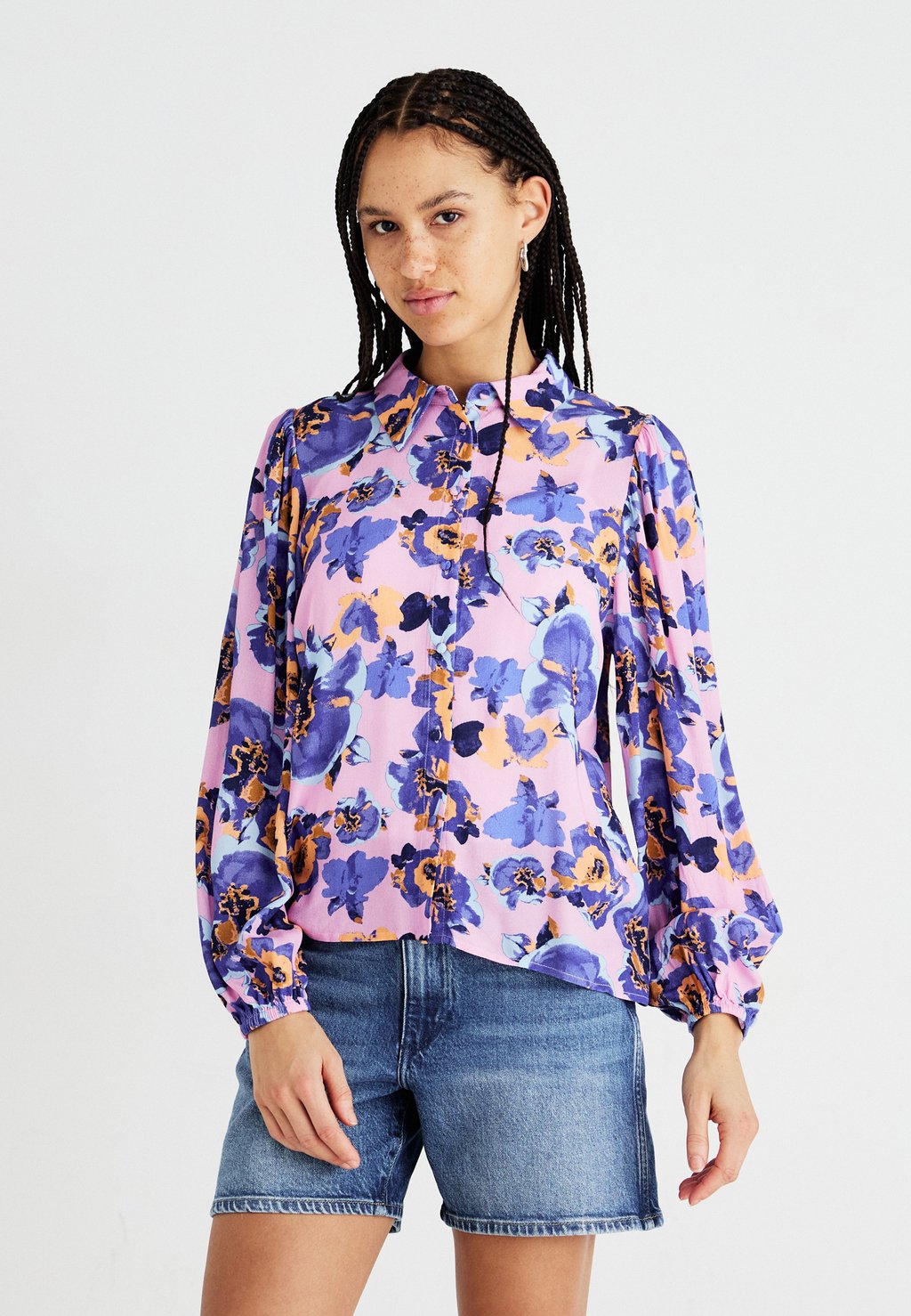 

Блузка на пуговицах YASSPECTO YAS, сиреневый