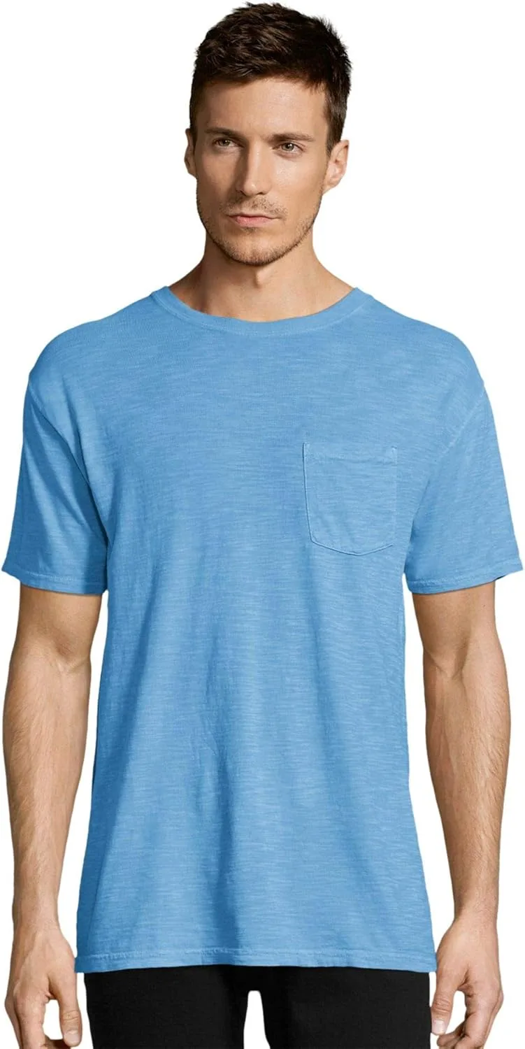 

Hanes Men's 1901 Heritage Dyed Short Sleeve Crew Neck Pocket Tee (5A59D GRTDYE)