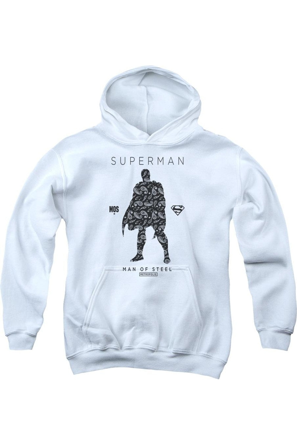 

Детская худи Superman с силуэтом в стиле пейсли Gildan, белый
