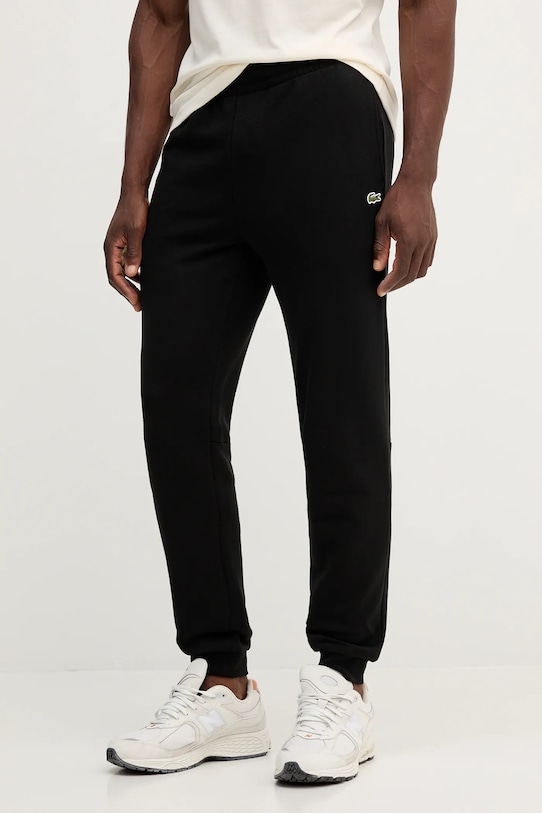 

Хлопковые спортивные брюки Lacoste, черный