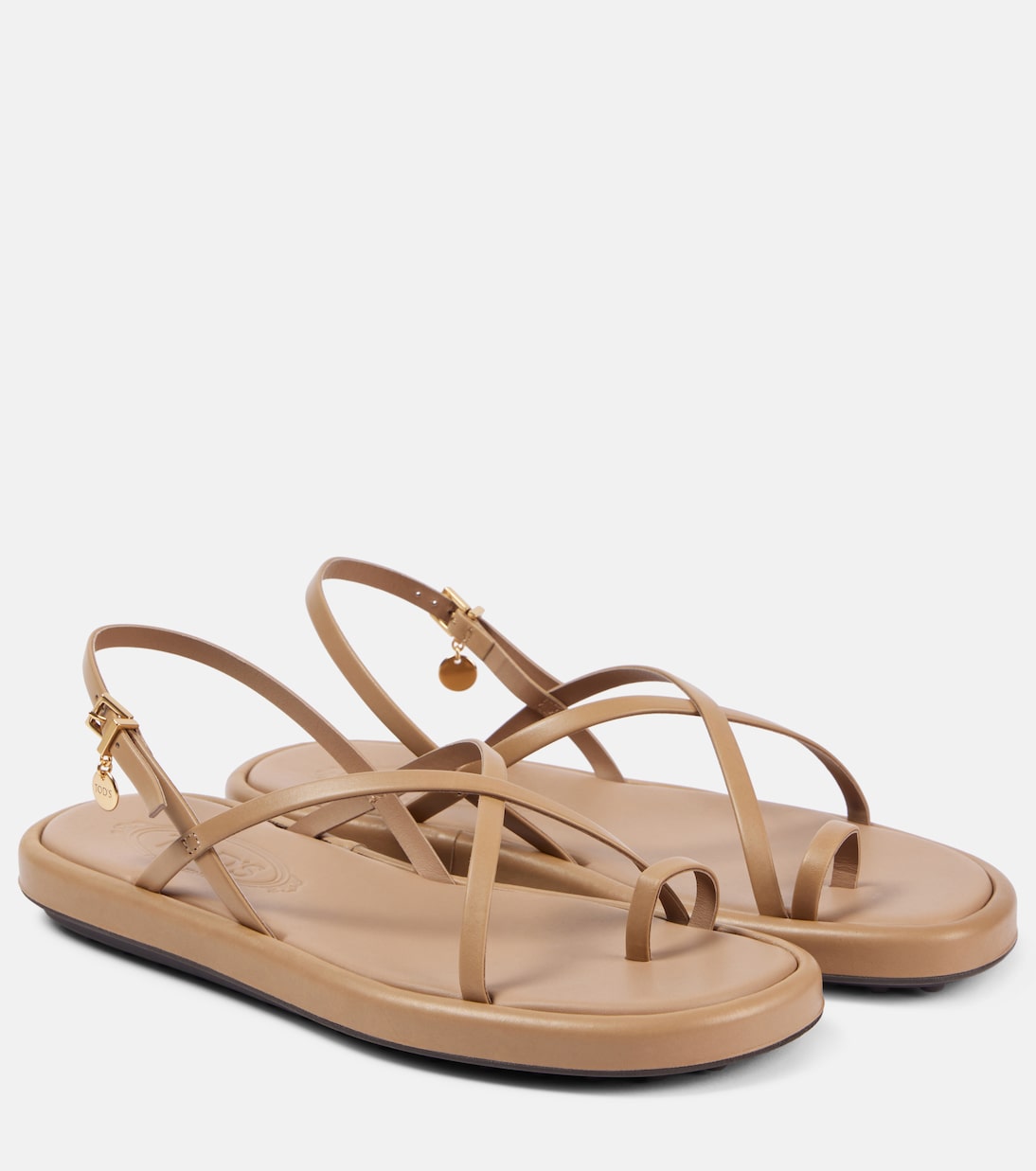 Кожаные сандалии Tod's, Cappuccino