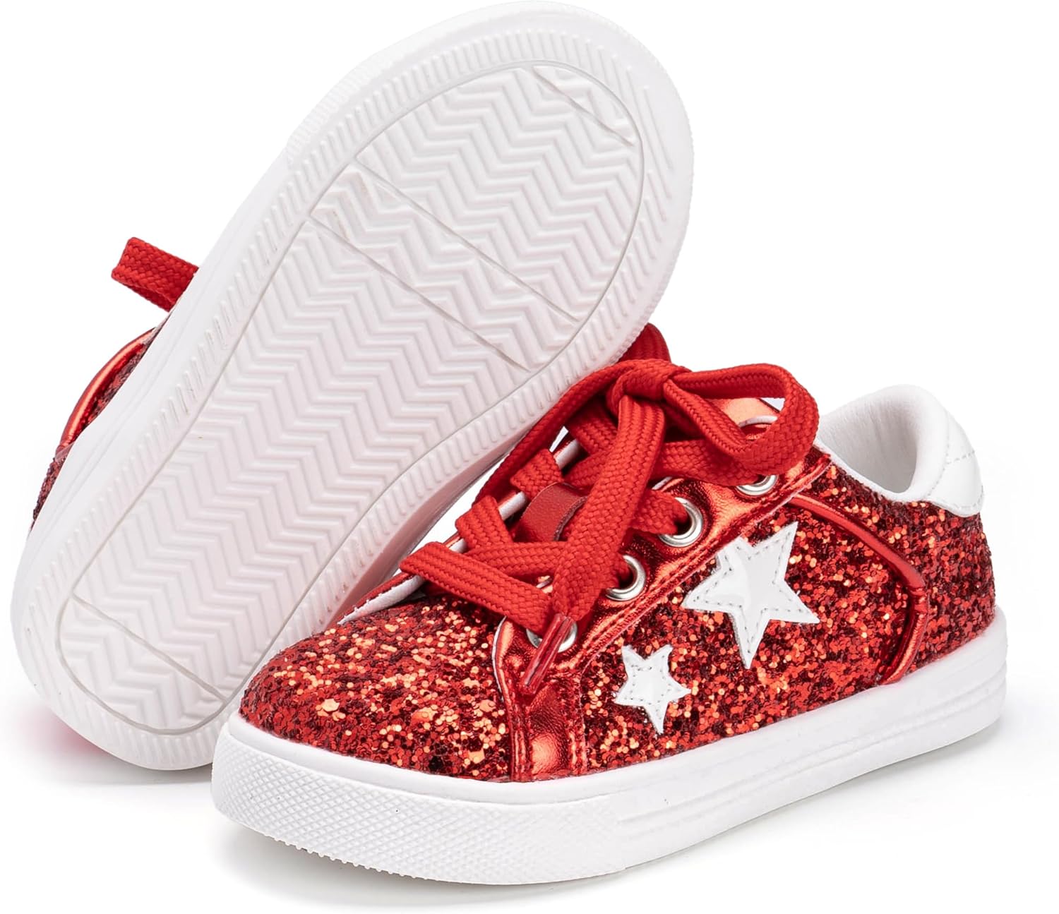 

Кроссовки для малышей и маленьких девочек Felix Flora, спортивные сникерсы, принцесса, повседневные блестящие туфли Felix & Flora, красный