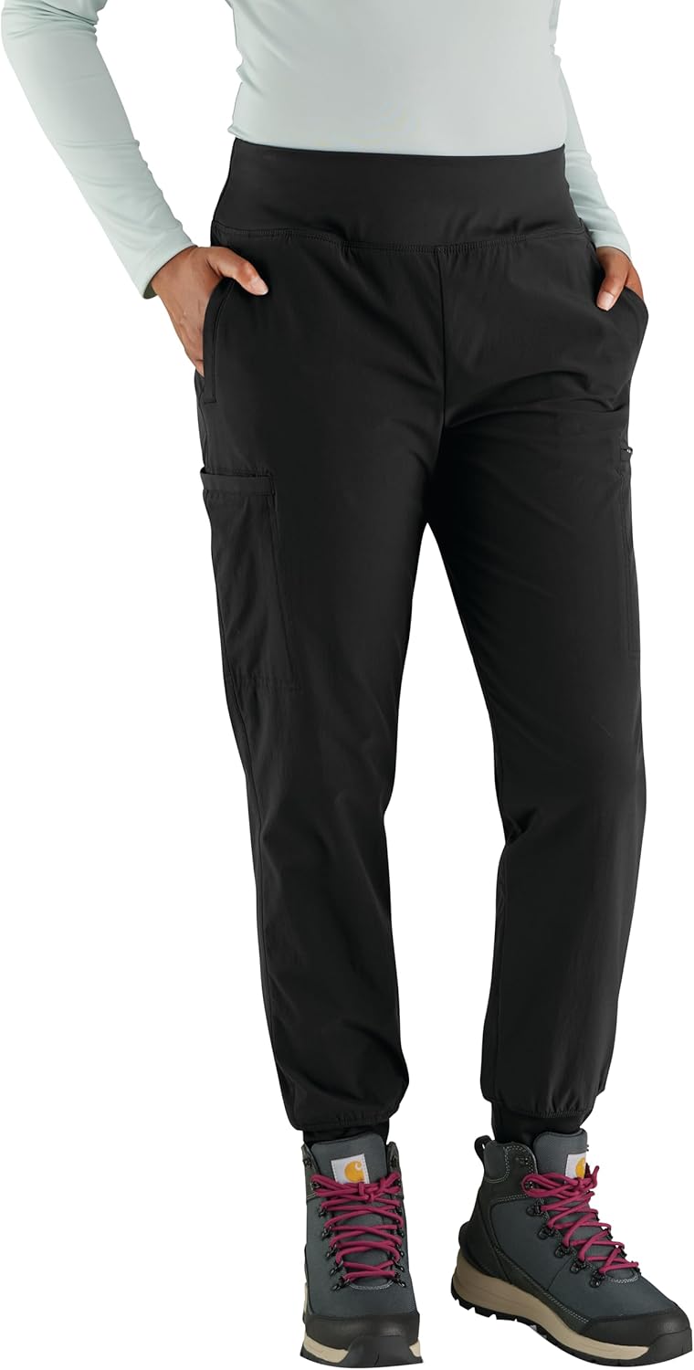 

Carhartt Women's 106458 Женские брюки-джоггеры Relaxed Fit с флисовой подкладкой, Black