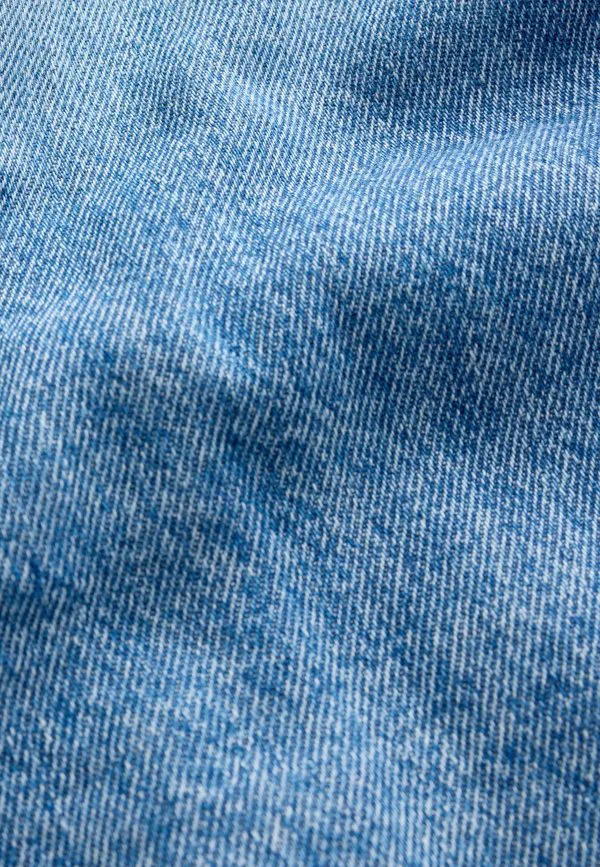 Джинсовая куртка прямого кроя без воротника Next, Mid Blue — фото 4