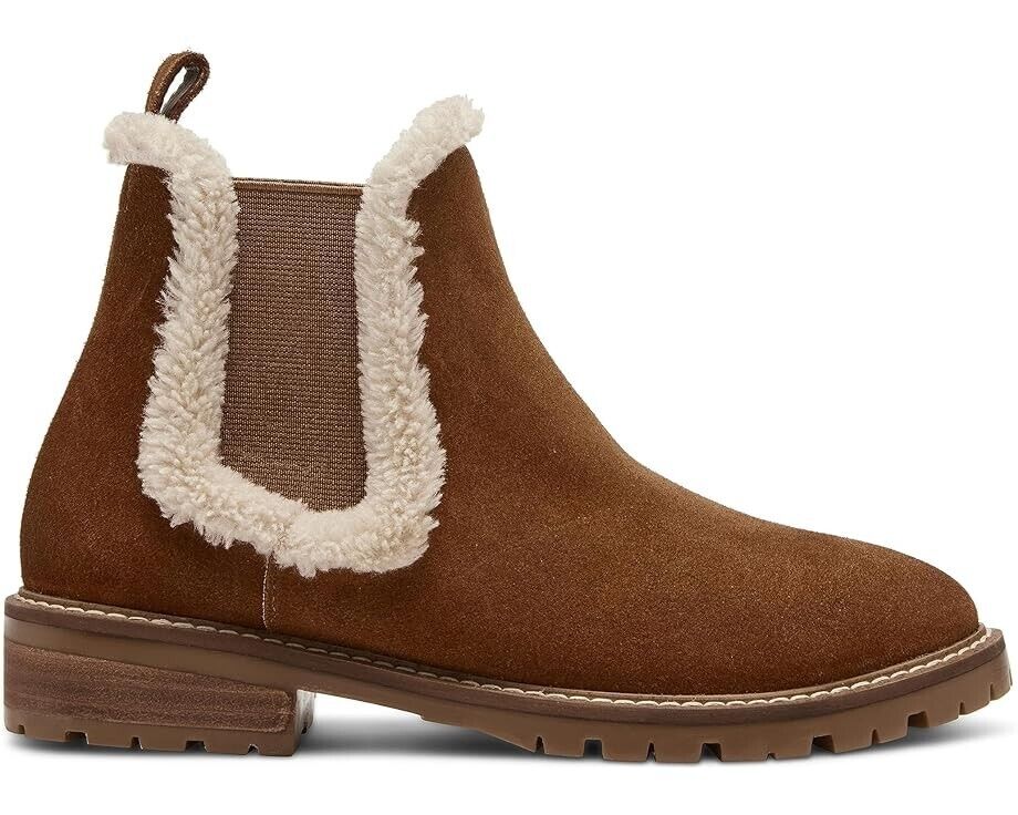 Женские ботинки челси Steve Madden Leopold замшевые с искусственным мехом, коричневый — фото 2