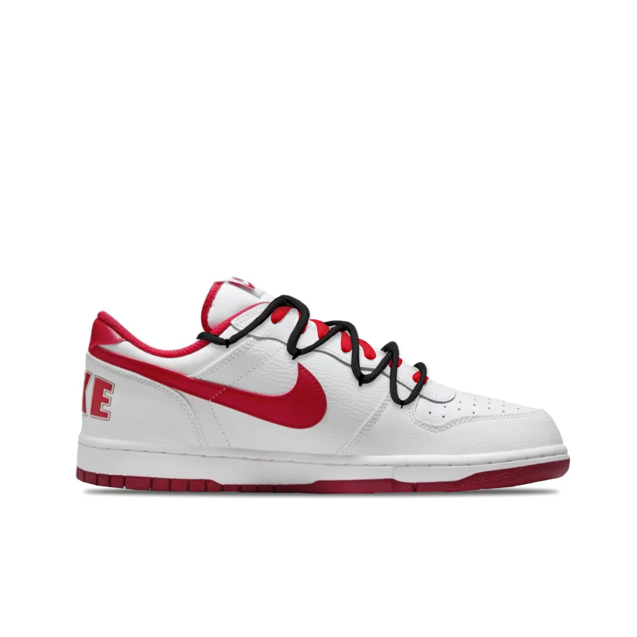 Кроссовки кеды скейтбордические Nike Big NIKE LOW красные — фото 3