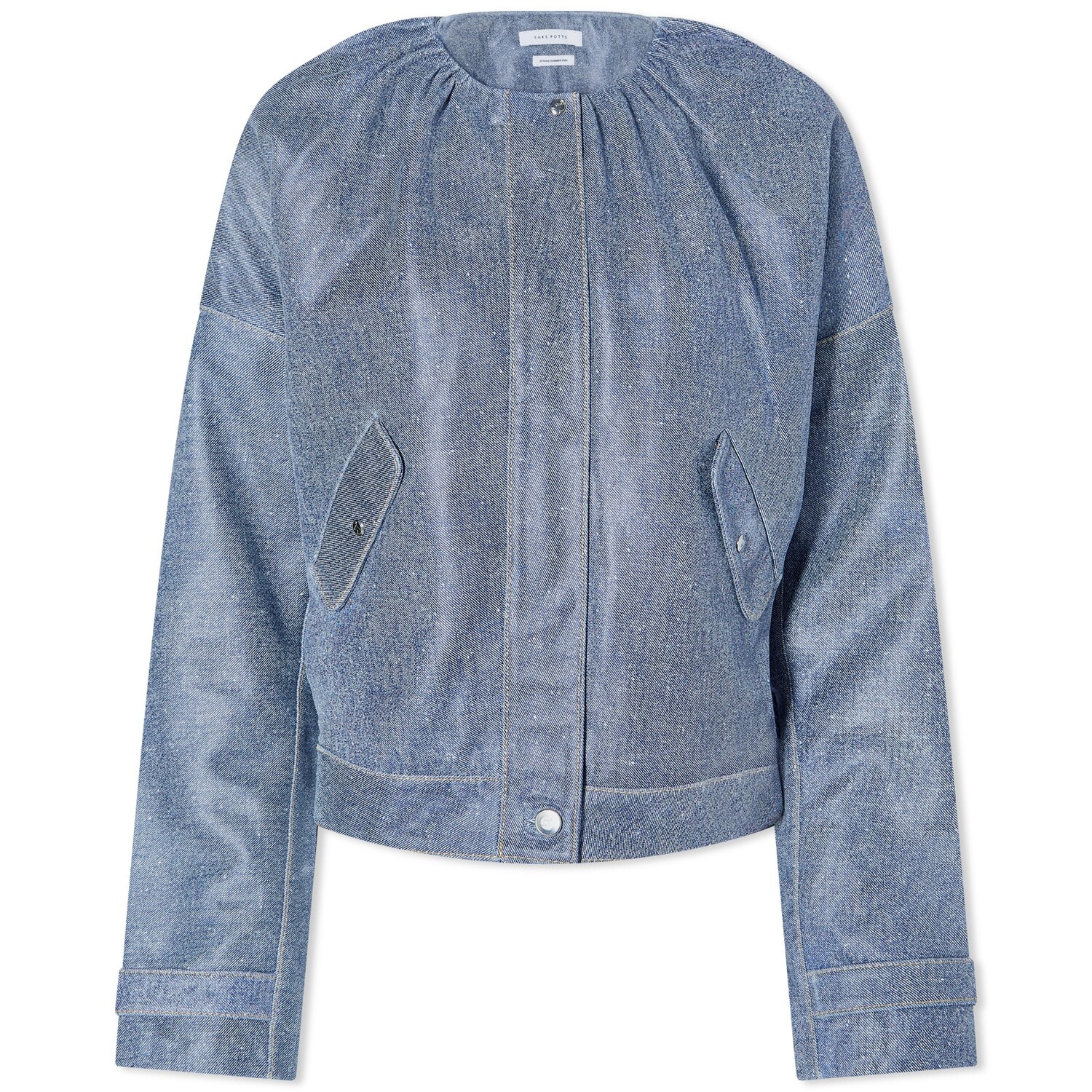 

Куртка Saks Potts Margeta Leather, цвет Denim Blue