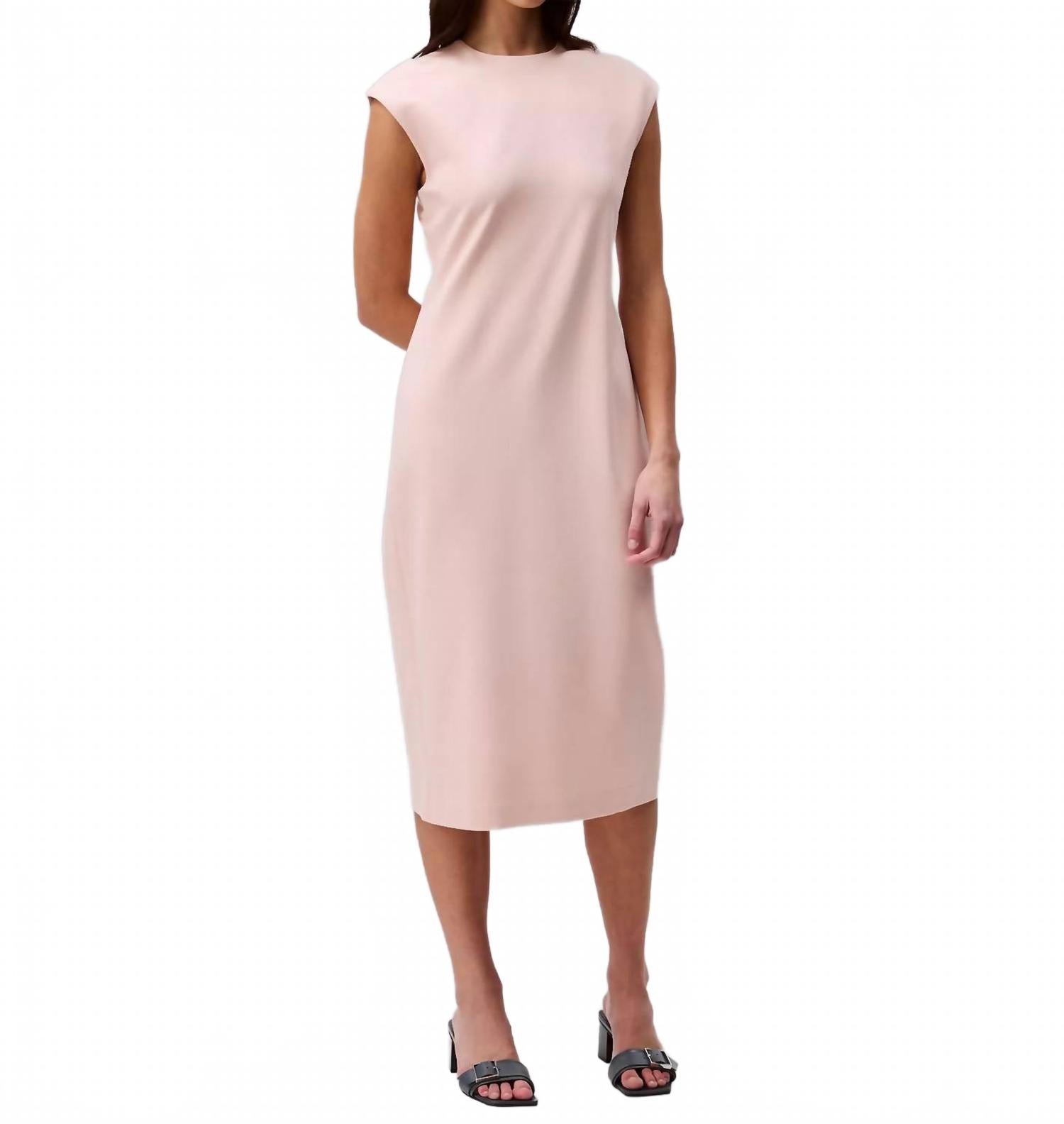 

Calvin Klein Платье-футляр из ткани понте цвета сепии и розы