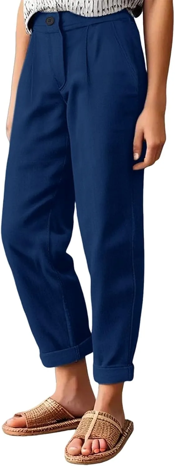 

Женские капри летние с эластичным поясом и карманами MTIZJDYX