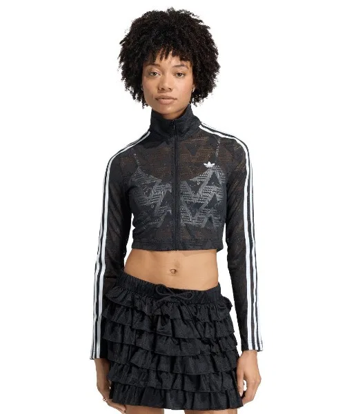 Тренировочная куртка adidas Originals Firebird Classic Lace Track Top, полиэстер, чёрный
