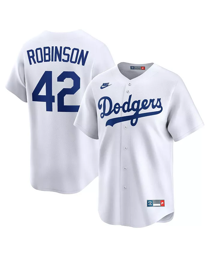 

Мужская бейсбольная джерси Jackie Robinson белого цвета Brooklyn Dodgers в ретро-стиле из коллекции Cooperstown Limited Edition Nike