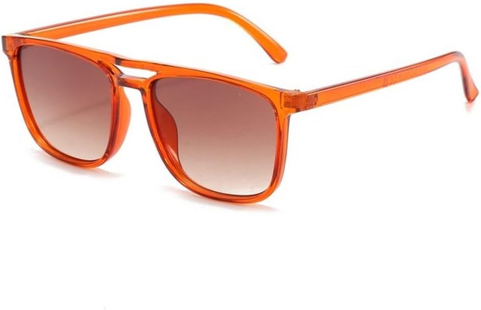 

Классические ретро-солнцезащитные очки с двойной перемычкой 2027 года для женщин, модные очки, трендовые солнцезащитные очки с леопардовым принтом для мужчин, очки UV400 MTZJH, Orange