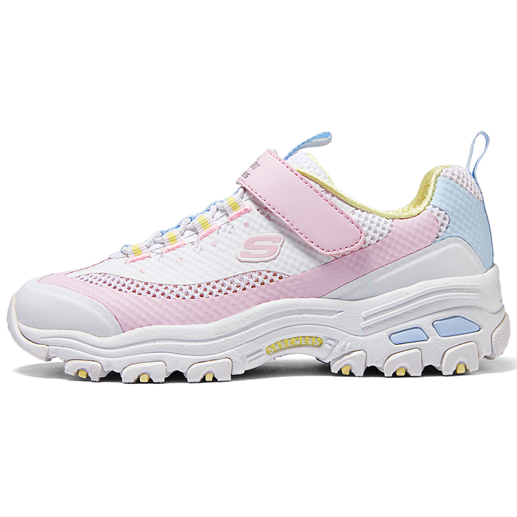 

Skechers Kids Нескользящие, износостойкие, теплые низкие детские кроссовки для повседневной носки, белые, розовые