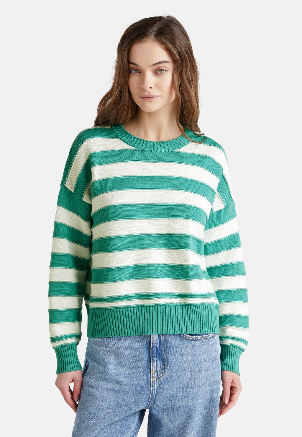 

Джемпер STRIPED United Colors of Benetton, зеленый