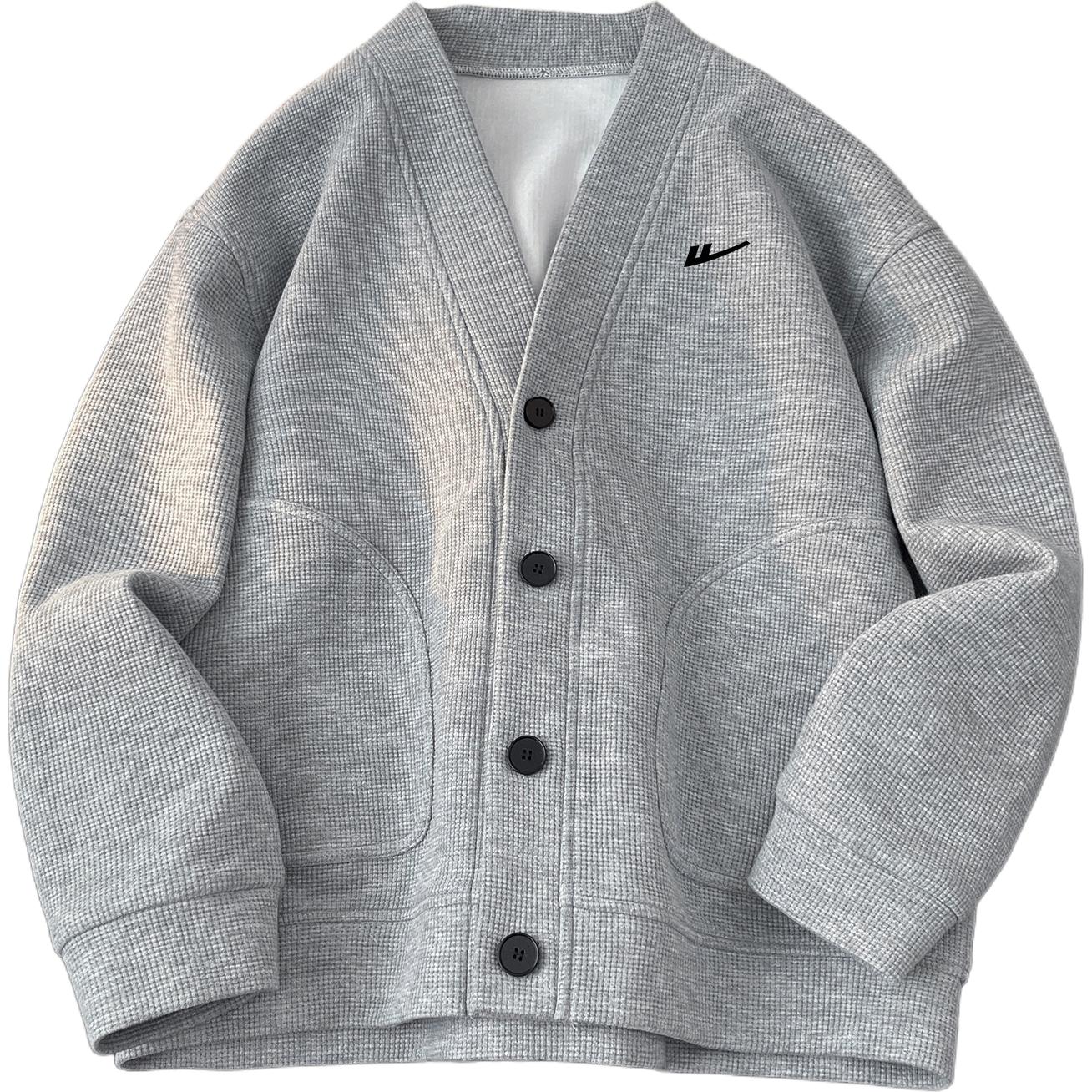 

Свитшот женский с воротником бейсболка умеренный кардиган WARRIOR, серый[free diy brand merch]