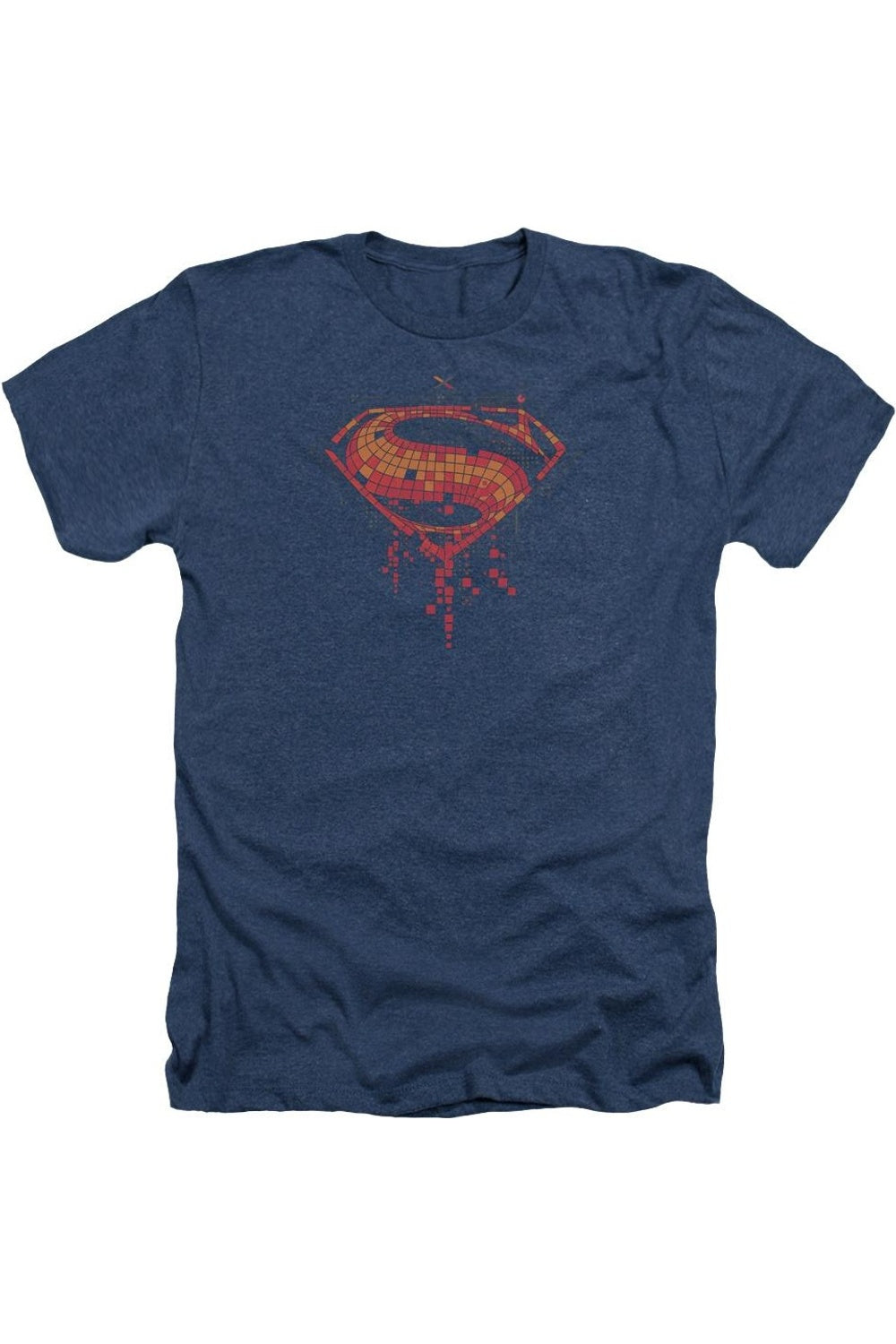 

Футболка / футболка Batman V Superman Tech Super Logo для взрослых Heather Gildan, темно-синий