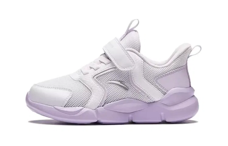 Детские беговые кроссовки с низким верхом Pre school Abrasion Resistant Breathable White Purple Antakids