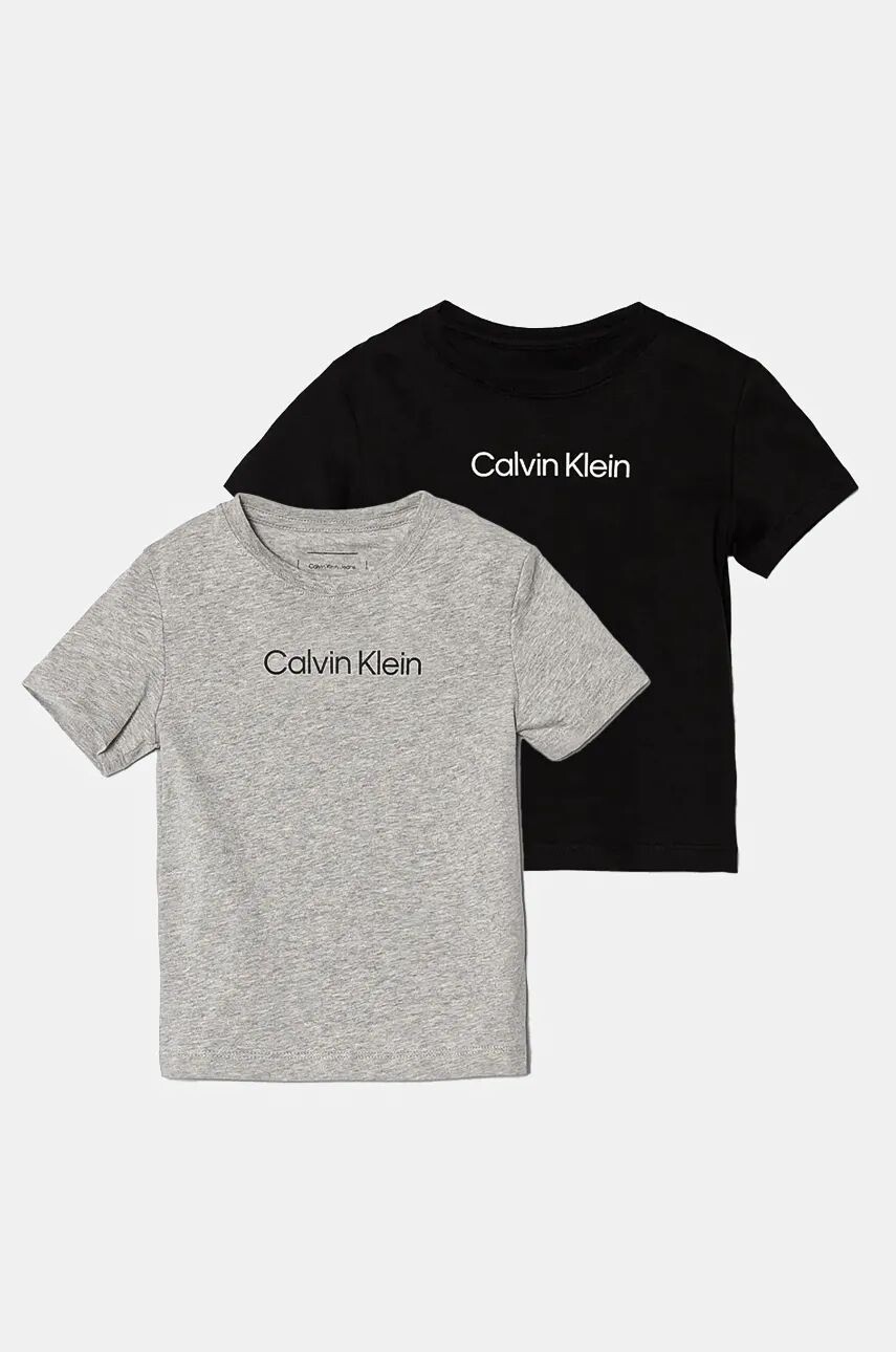 

Хлопковая детская футболка Calvin Klein Jeans, 2 шт, серый