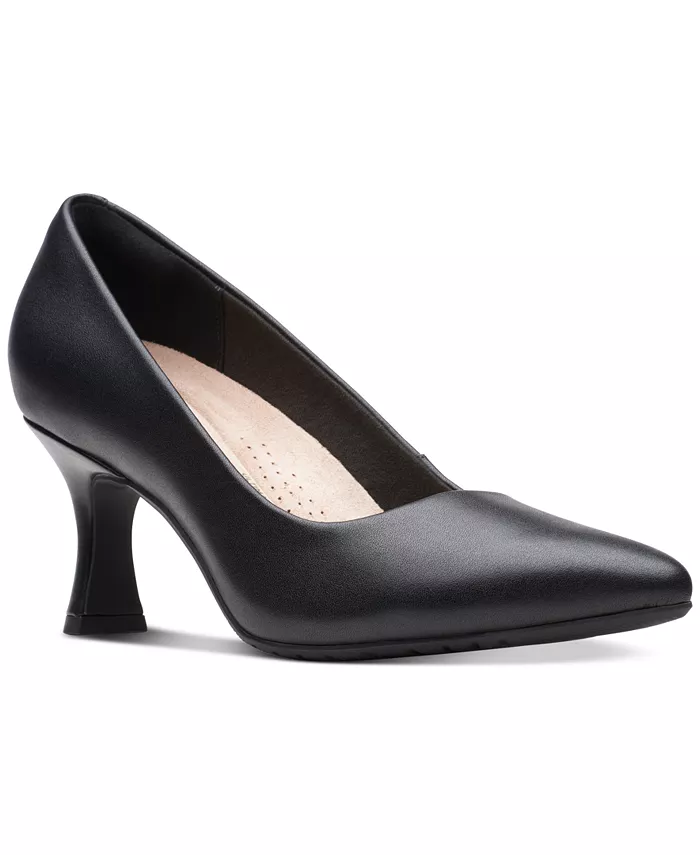 Женские туфли-лодочки Kataleyna Gem с острым носом Clarks, черный