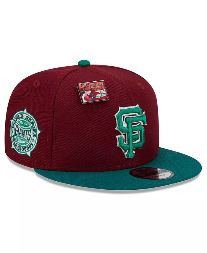 

Мужская кепка Snapback Cardinal/Green San Francisco Giants Strawberry Big League Chew Flavor Pack 9FIFTY New Era, красный