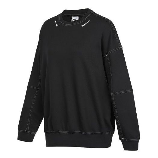 

Худи (WMNS) Nike Casual Sports Loose Round Neck Long Sleeves Black Hoodie