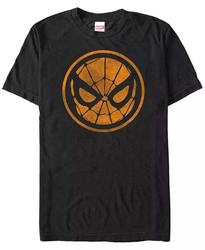 

Футболка с коротким рукавом и логотипом Marvel Spider-Man в оранжевой маске Fifth Sun, черный