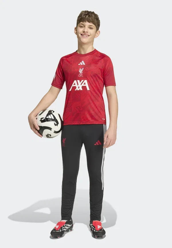 Футболка предматчевая Liverpool FC 26/27, Adidas Performance, активный бордовый/ярко-алый