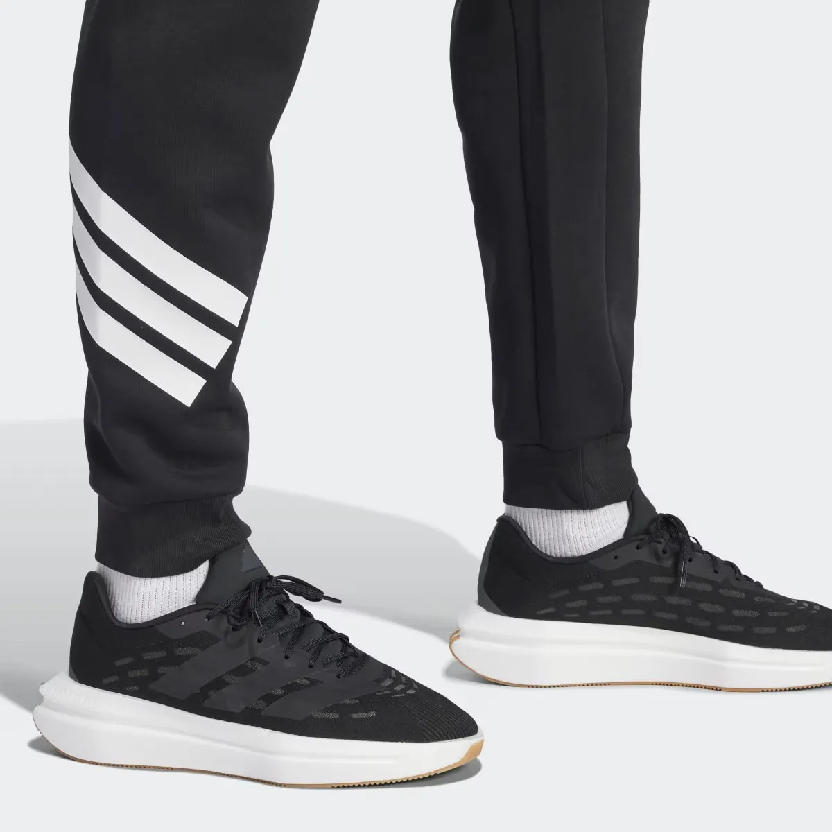 Мужские брюки Adidas Future Icons с тремя полосками, черный — фото 4