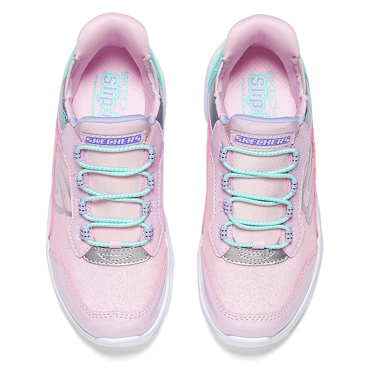 Кроссовки для бега SKECHERS GIRLS для детей начальной школы Skechers Kids, розовый/мультиколор — фото 4