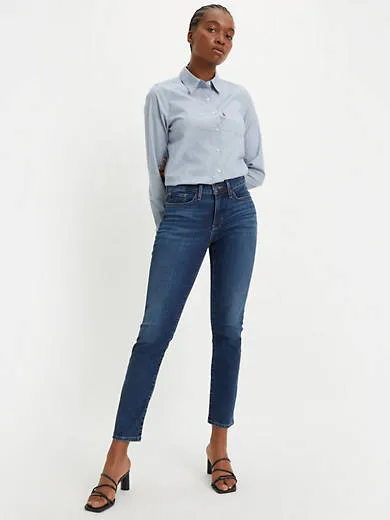 

314 моделирующие прямые женские джинсы Levi's, цвет Wave Dark - Dark Wash