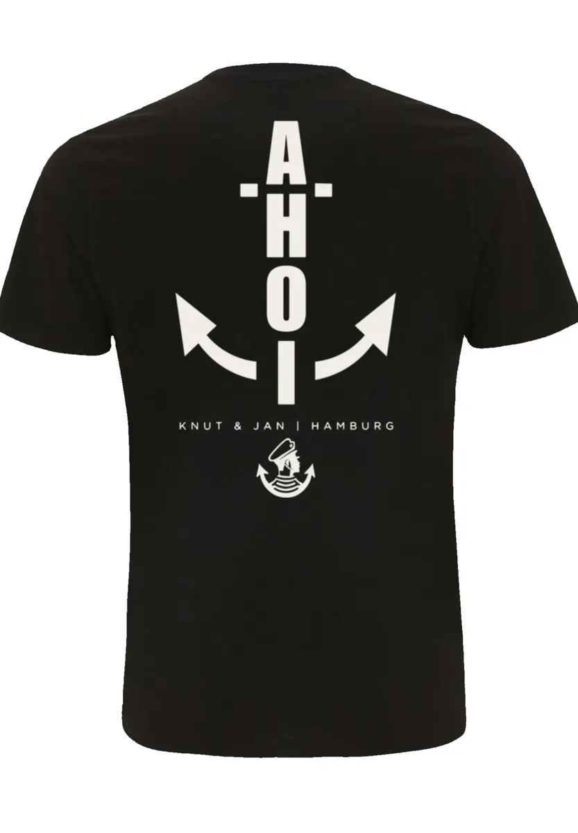 

Футболка F4NT4STIC "Ahoy Anker Knut & Jan Hamburg", принт, черный