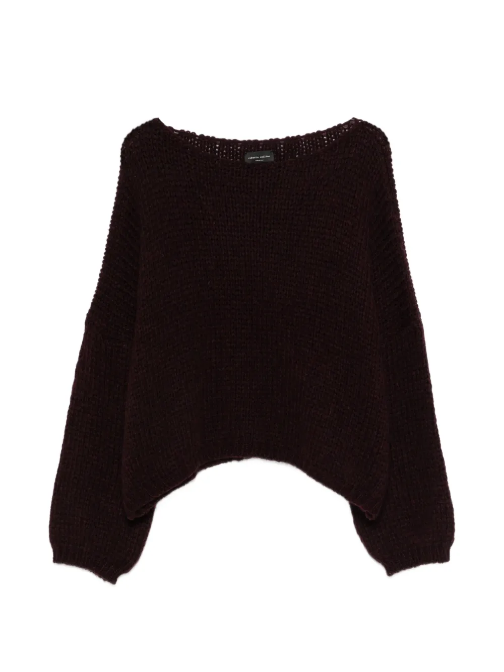 

Свитер с вырезом-лодочкой Roberto Collina, фиолетовый